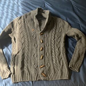 Cowl neck cardigan - charcoal